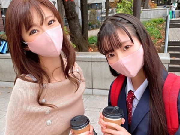 【年の差姉妹のナンパ体験】 姉はチンポ大好きド淫乱！ 妹はウブなのにエロいカラダ♡ イケメンに誘われて乱れる姉妹！